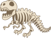 シンプルな恐竜の化石　骨格標本