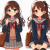 女子高生　イラスト