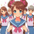 女子高生　イラスト