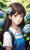 アジサイと女子高生　イラスト