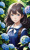 アジサイと女子高生　イラスト