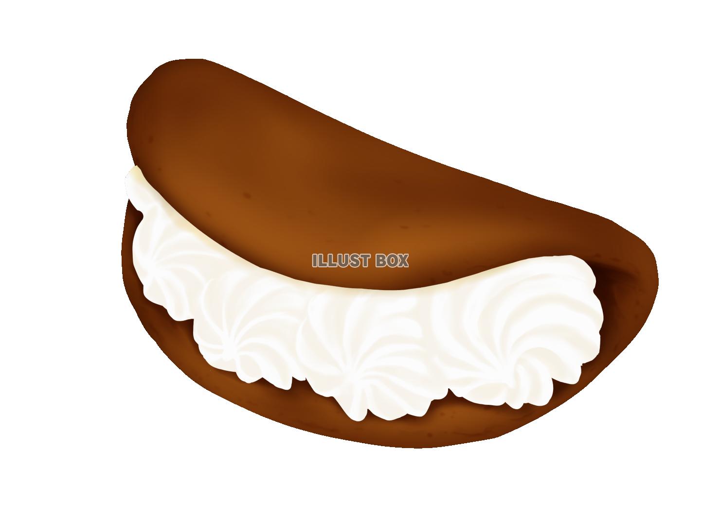 ふわふわオムレット チョコ生地 生クリーム