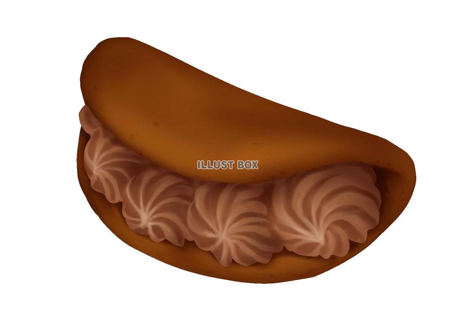 ふわふわオムレット チョコ生地 チョコクリーム