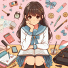 女子高生　イラスト