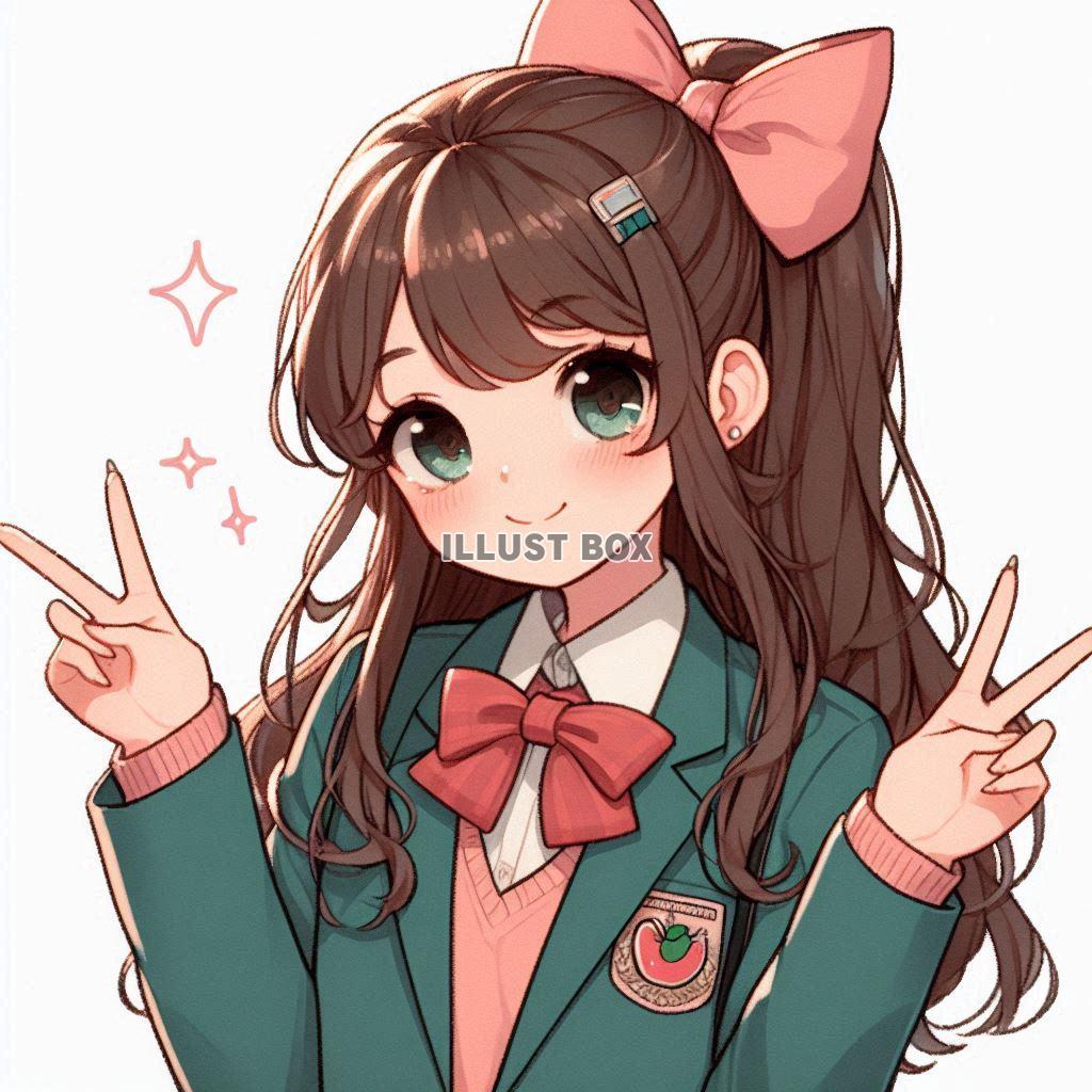 女子高生　イラスト