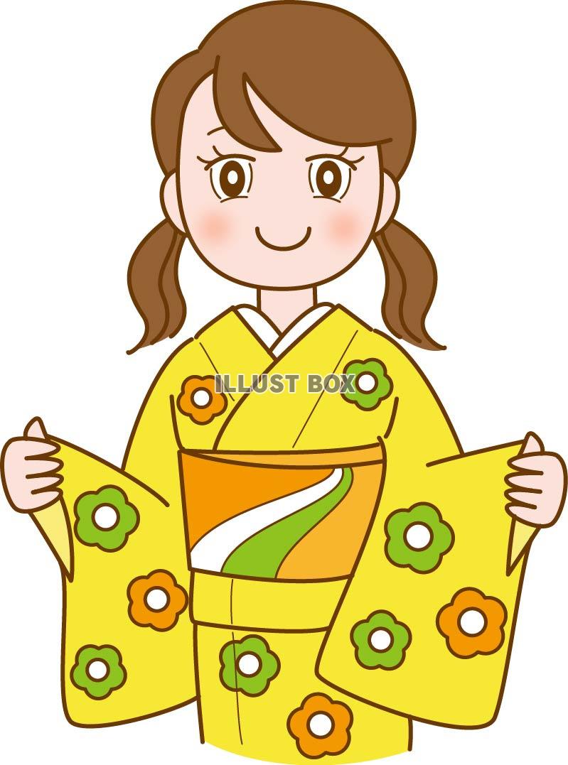 かわいい着物姿の女性