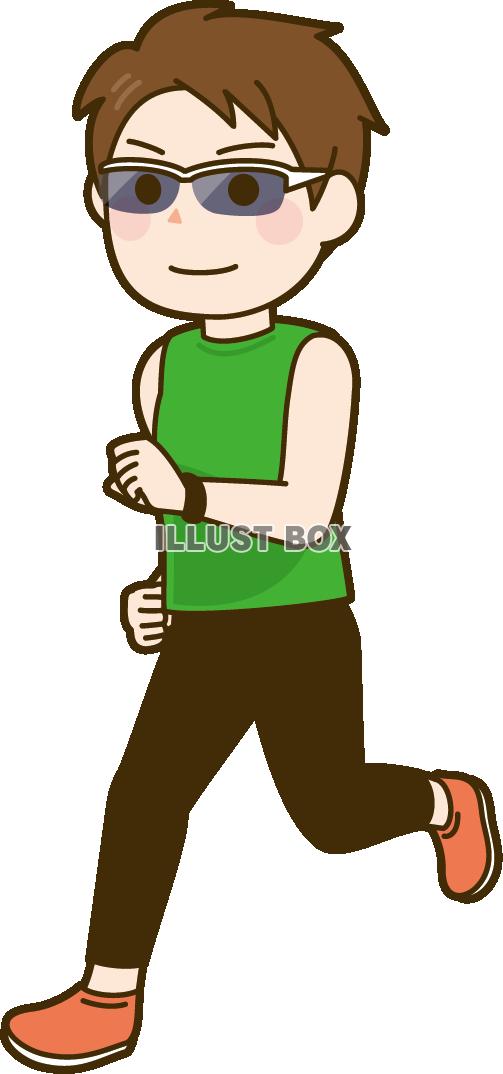 ランニングをする男性