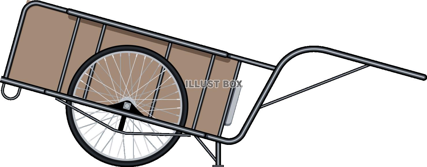 レトロな人力の荷車　リヤカー