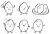 筆絵の干し芋のキャラクターセット１