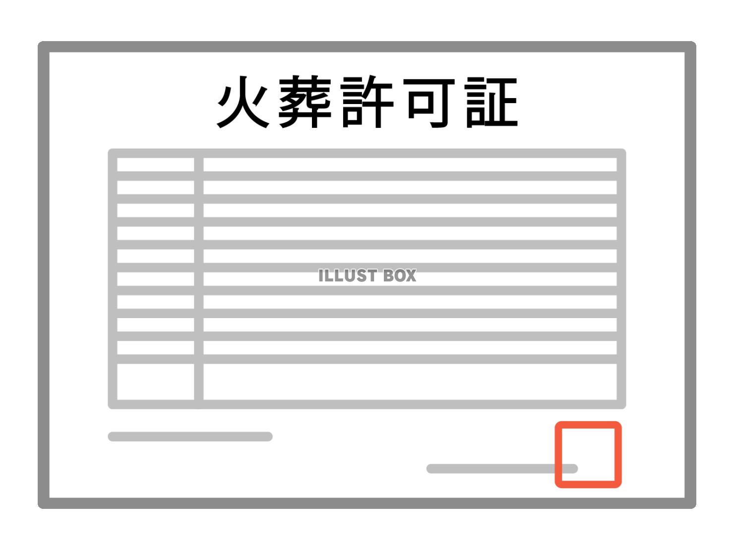 火葬許可証
