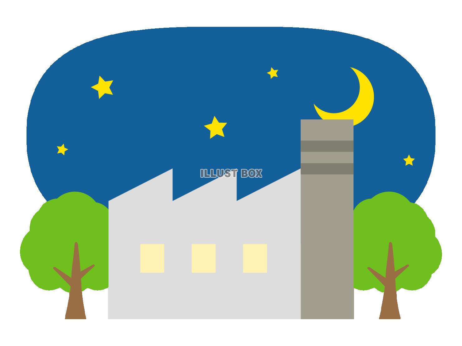 夜の工場