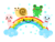梅雨の虹と仲間たち　透過png