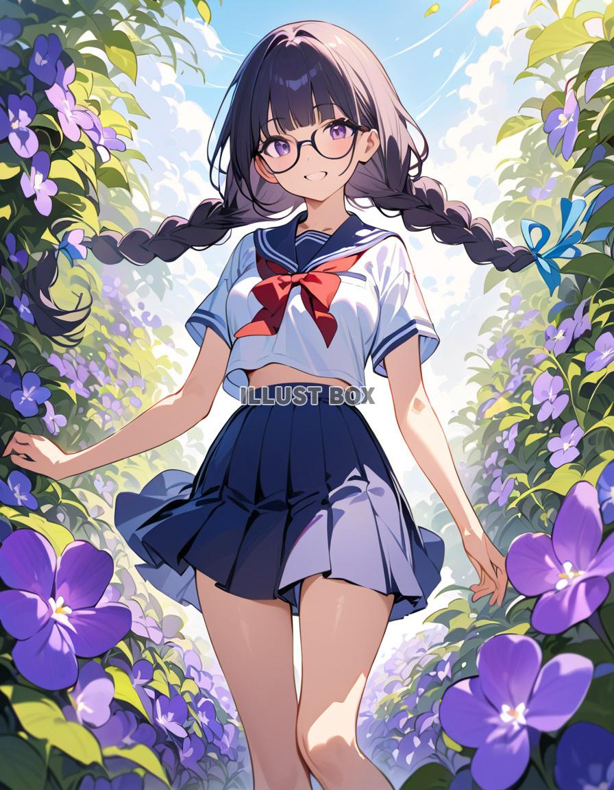 女子高生　イラスト