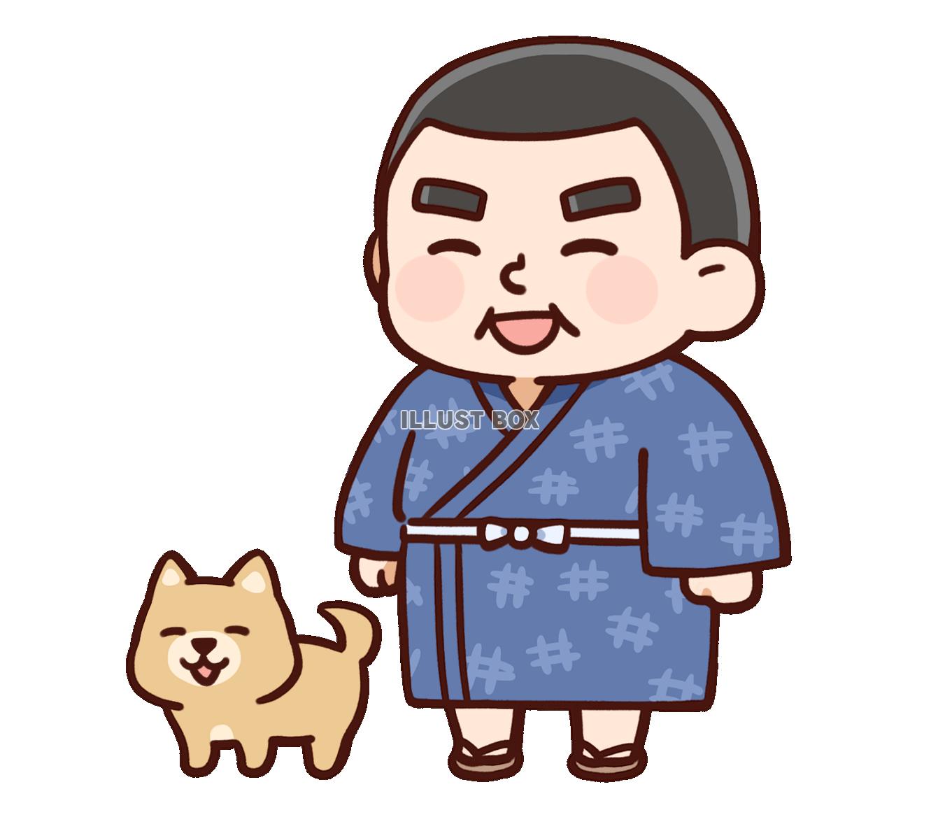 西郷さんのイラスト（笑顔）
