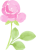 ピンク紫陽花と薔薇のアレンジシリーズ　イラスト３