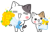 父の日に贈り物で感謝を伝えるにゃんこ達
