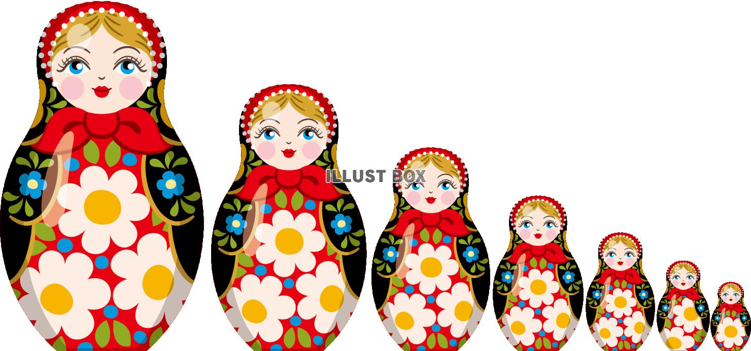 ロシアの民芸品かわいいマトリョーシカ