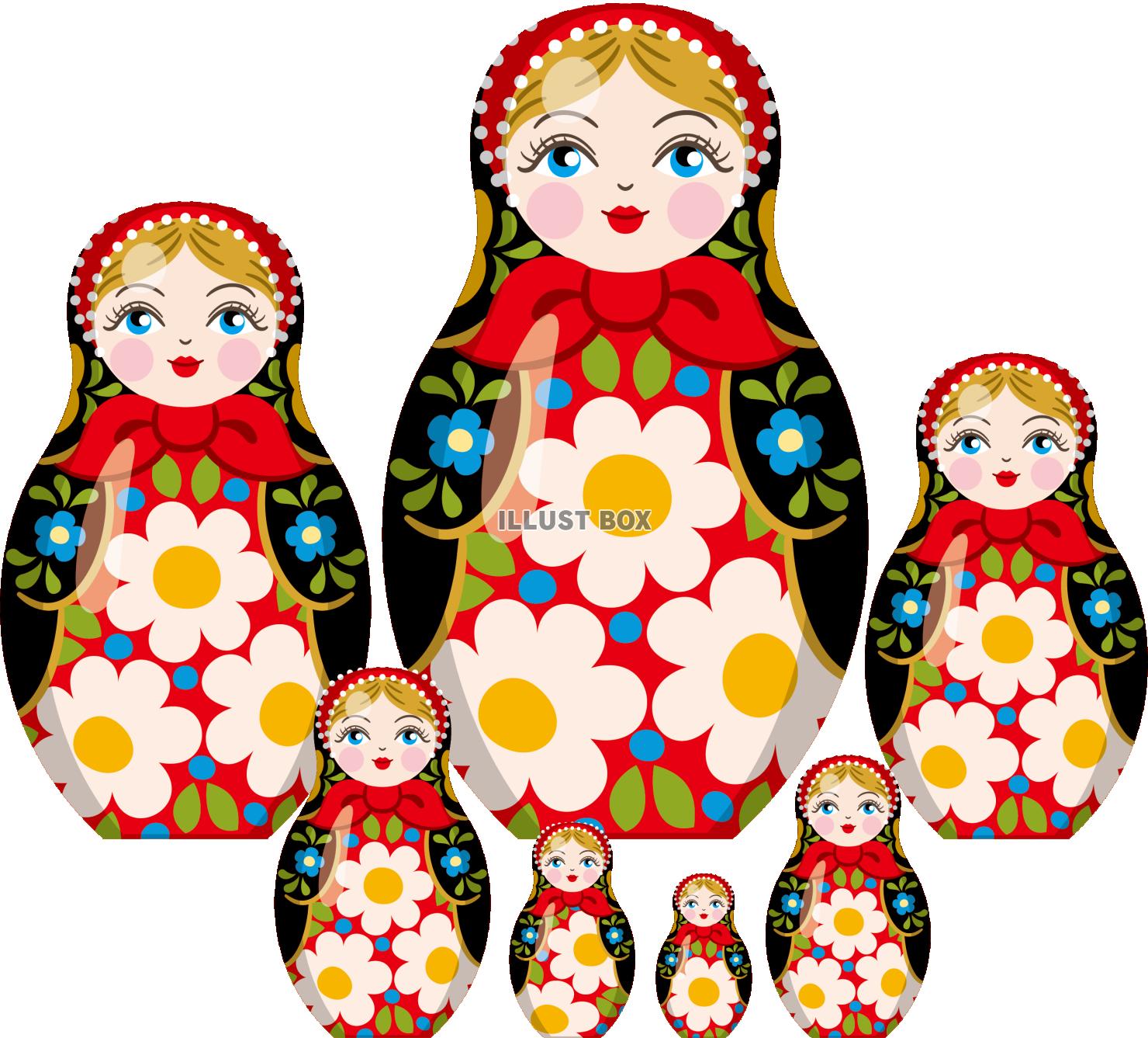 ロシアの民芸品かわいいマトリョーシカ