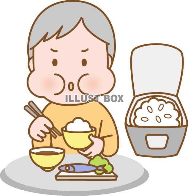 過食をする高齢者