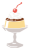 デザートプリンのシンプルアイコン1