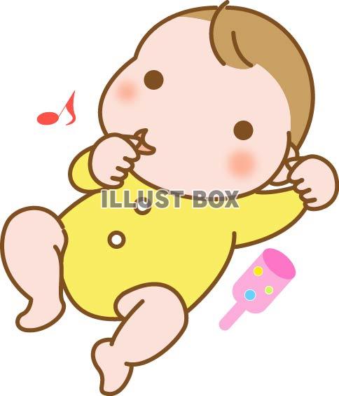 寝転ぶ赤ちゃん