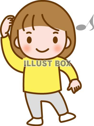 踊るかわいい子ども