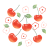 サクランボと花