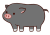 黒豚のイラスト