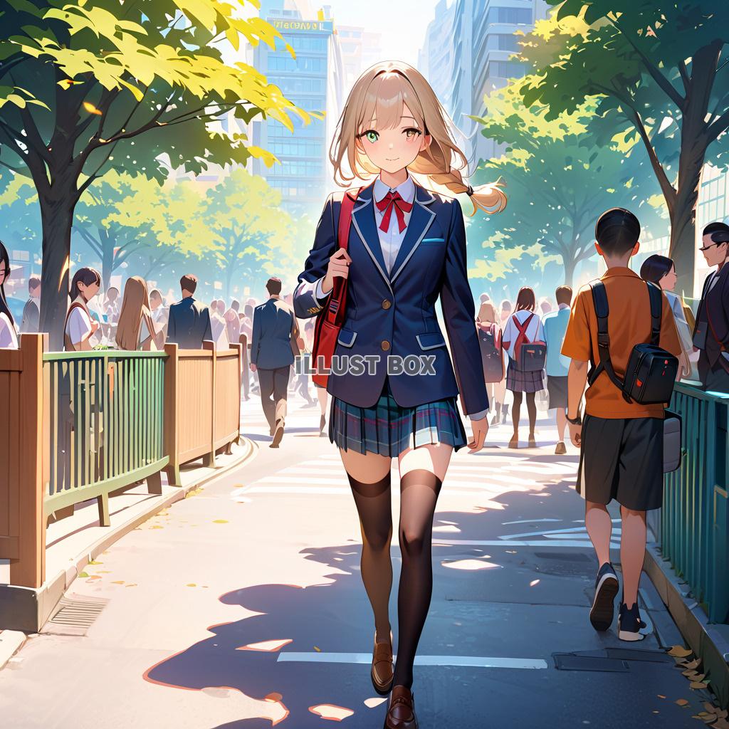 女子高生　イラスト