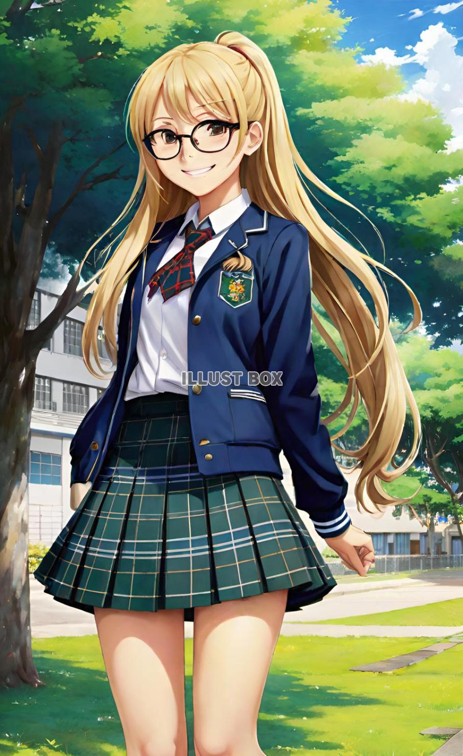 女子高生　イラスト