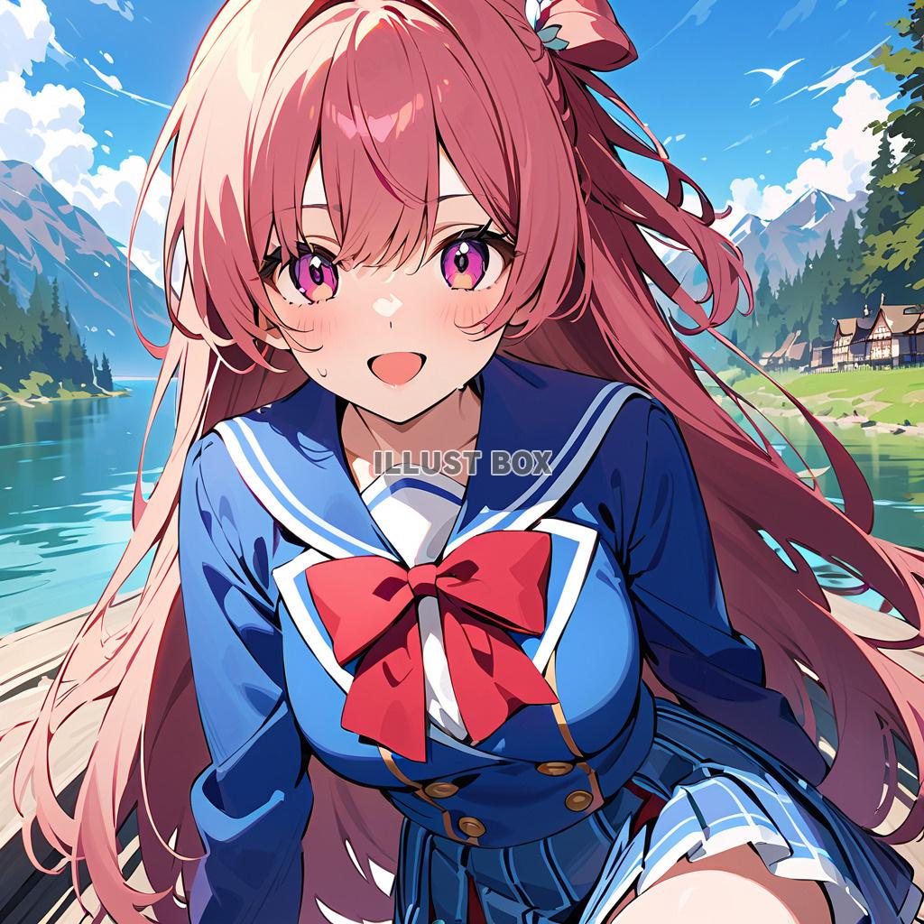 女子高生　イラスト