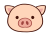豚の顔イラスト