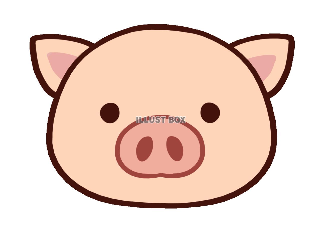 豚の顔イラスト