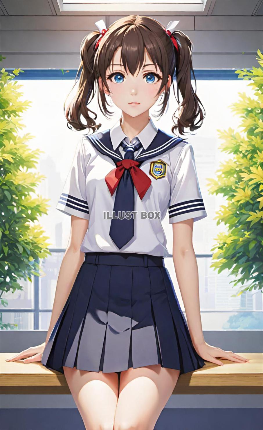 女子高生　イラスト