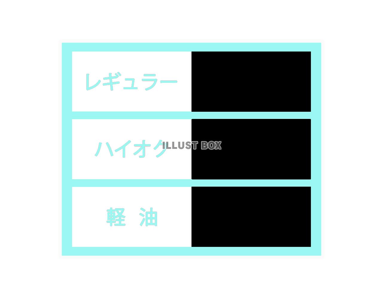 ガソリン価格看板フレーム（png)