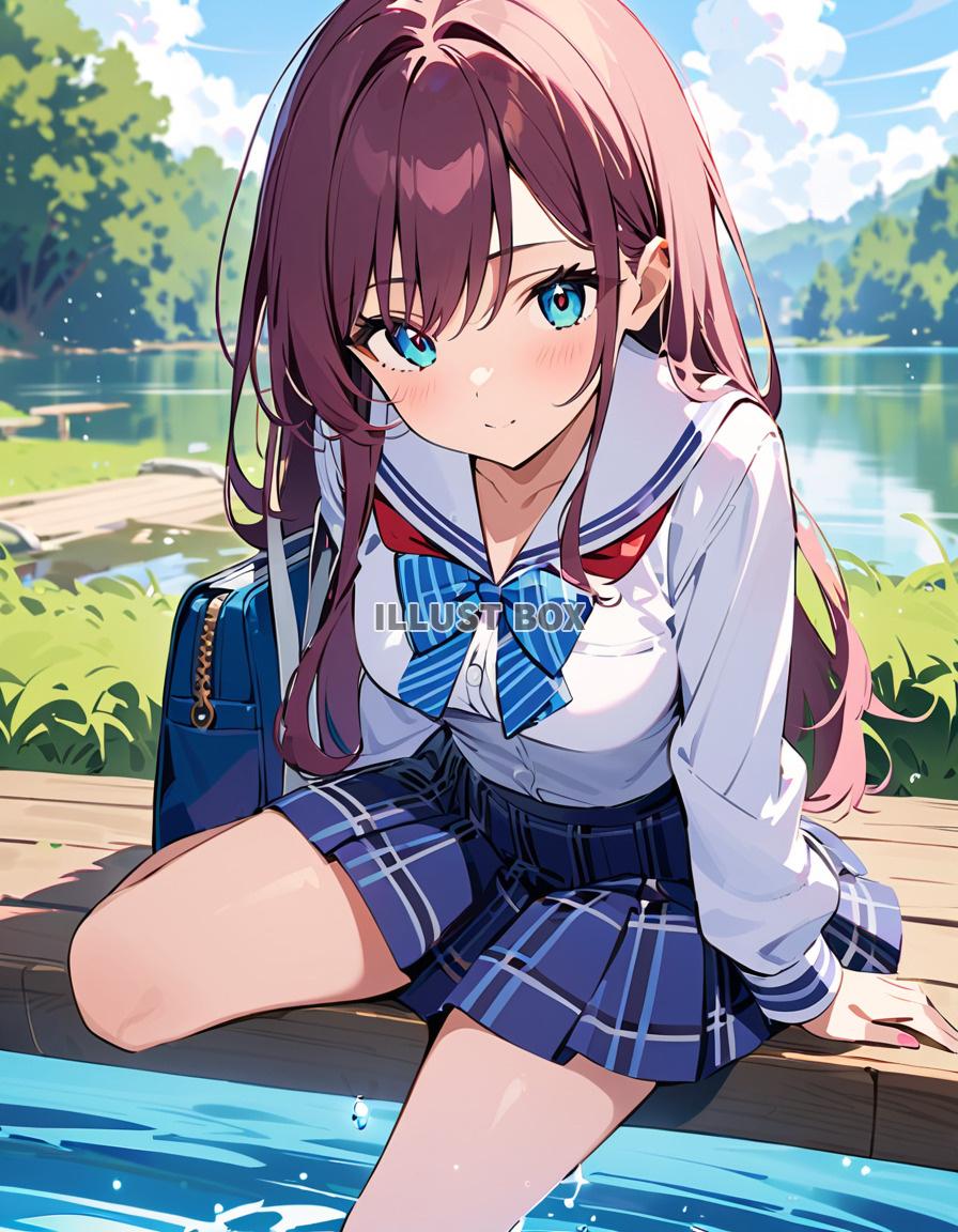 女子高生　イラスト