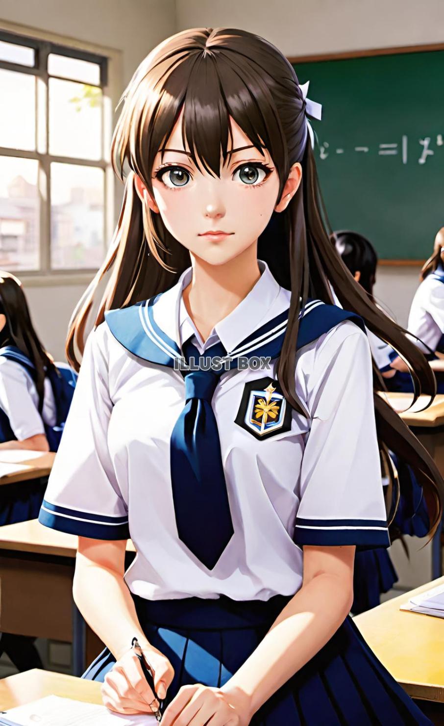 女子高生　イラスト