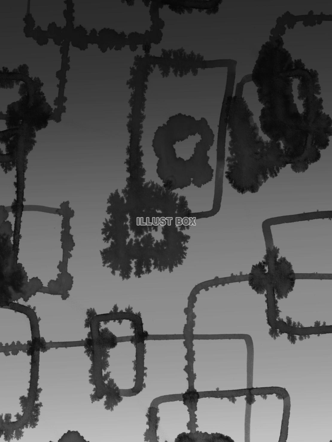 黒の手描き模様の水彩テクスチャ背景　460