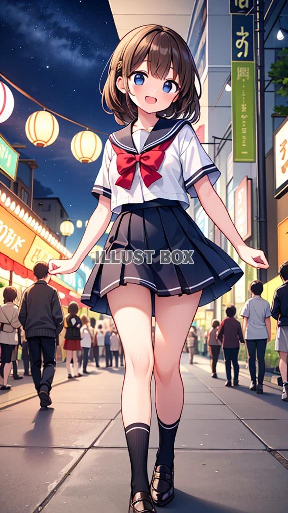 女子高生　イラスト
