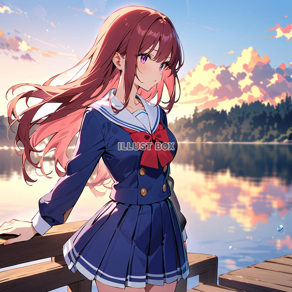女子高生　イラスト