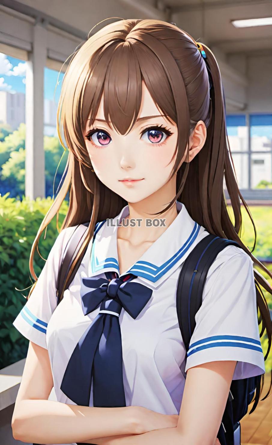 女子高生　イラスト