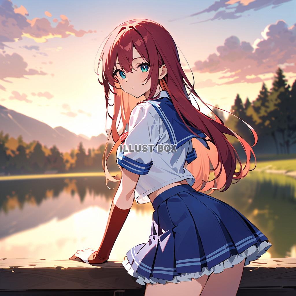 女子高生　イラスト