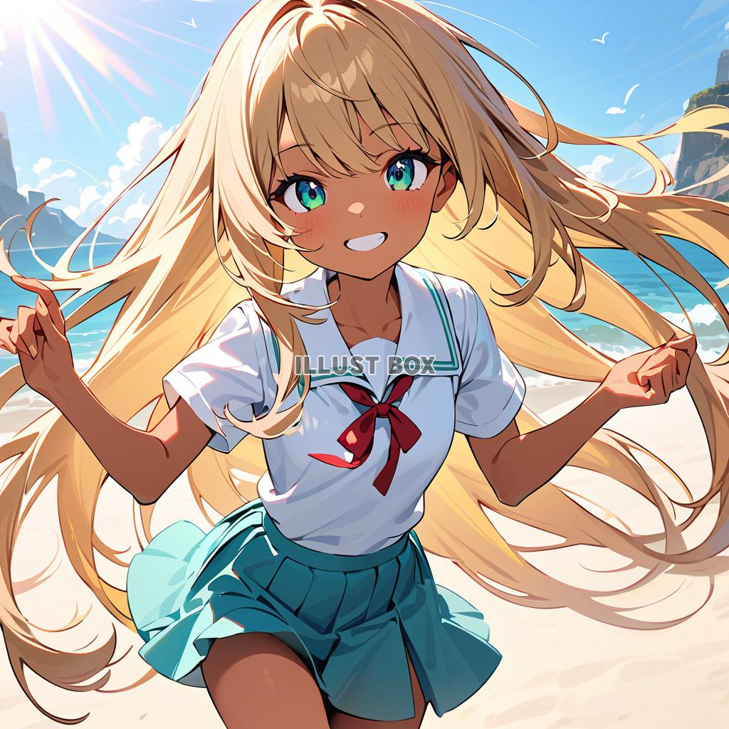 女子高生　イラスト