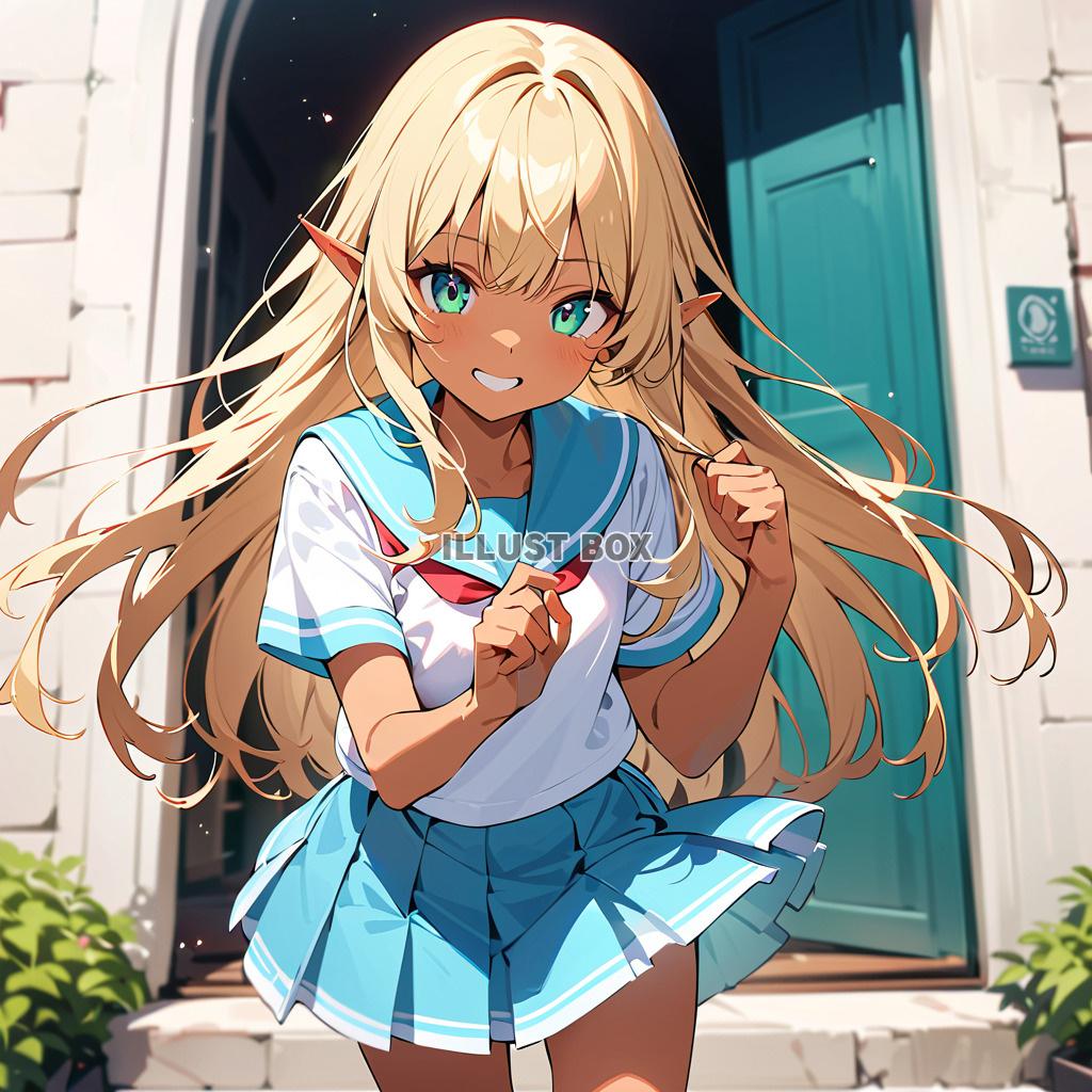 女子高生　イラスト