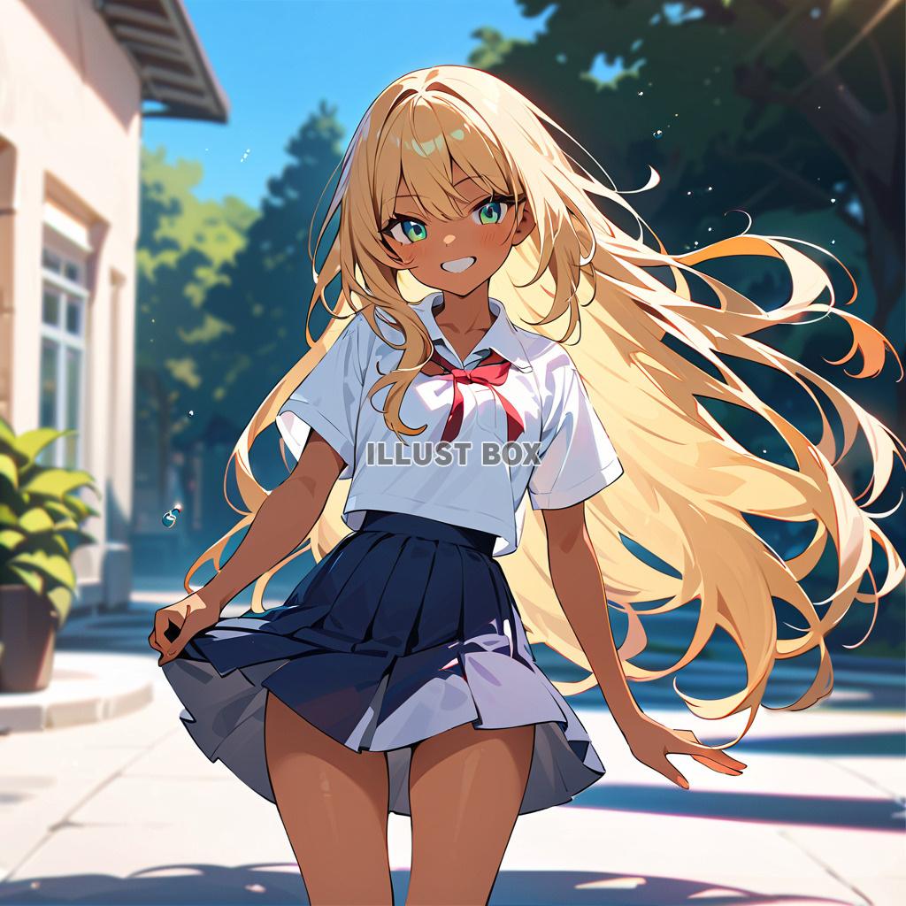 女子高生　イラスト