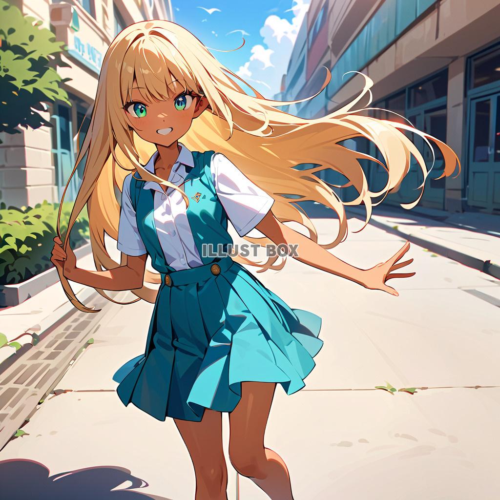 女子高生　イラスト