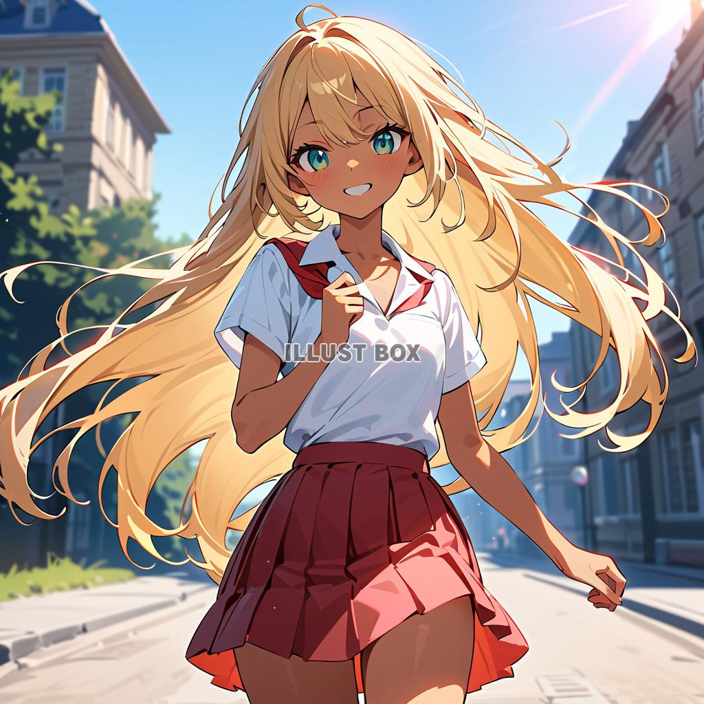 女子高生　イラスト