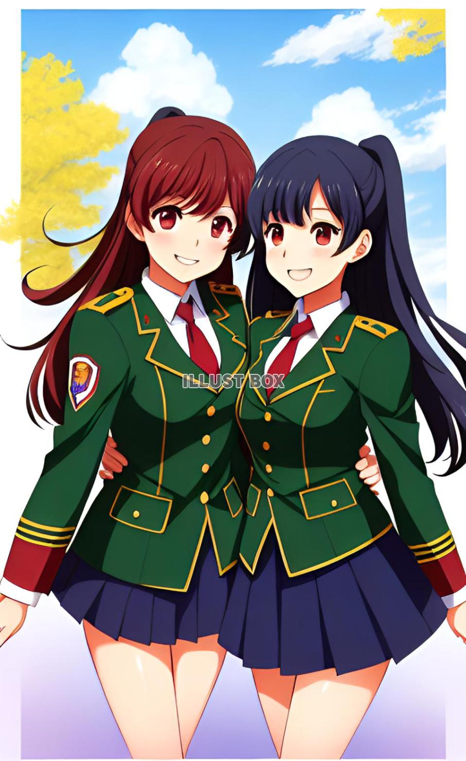 女子高生　イラスト