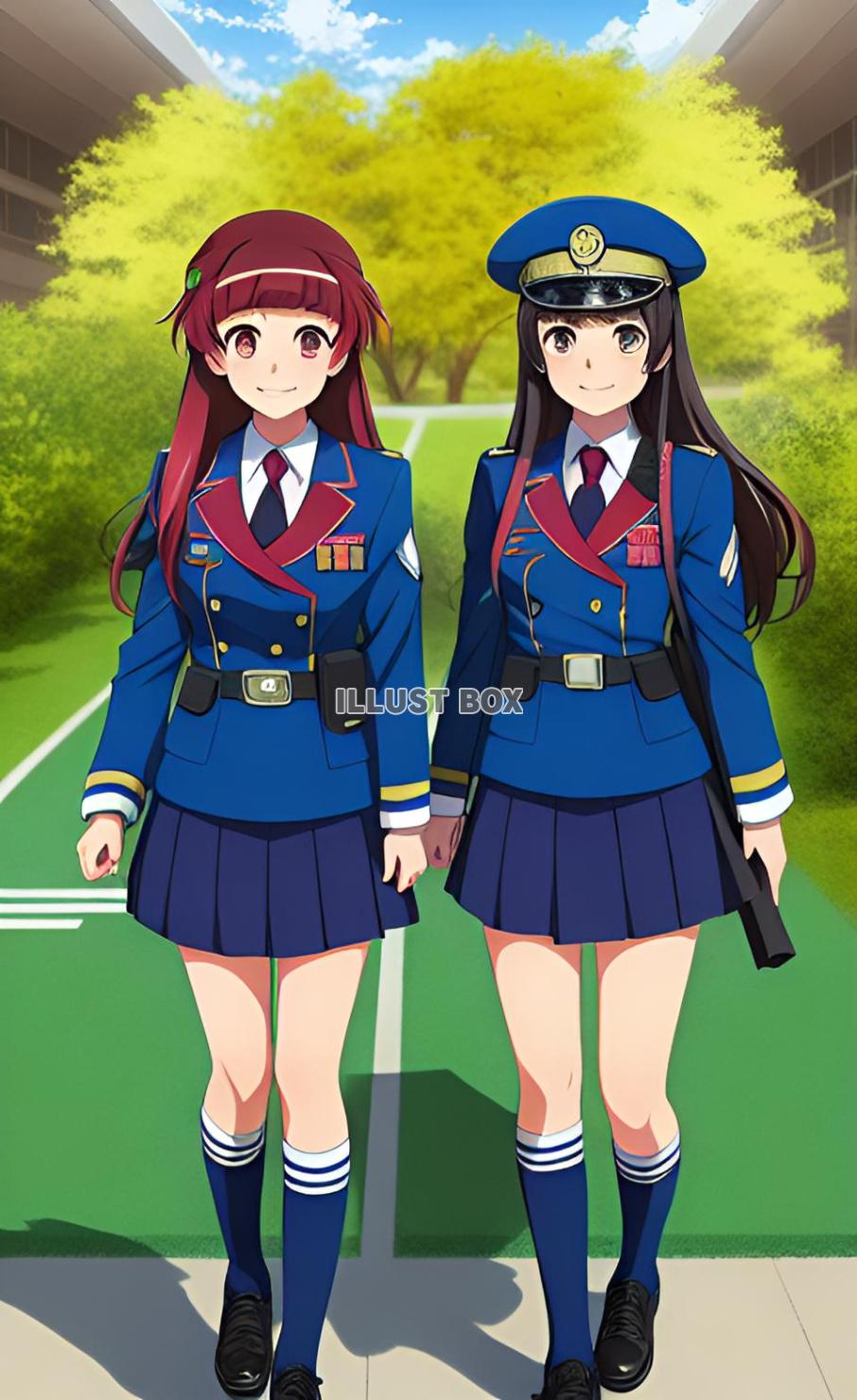 女子高生　イラスト