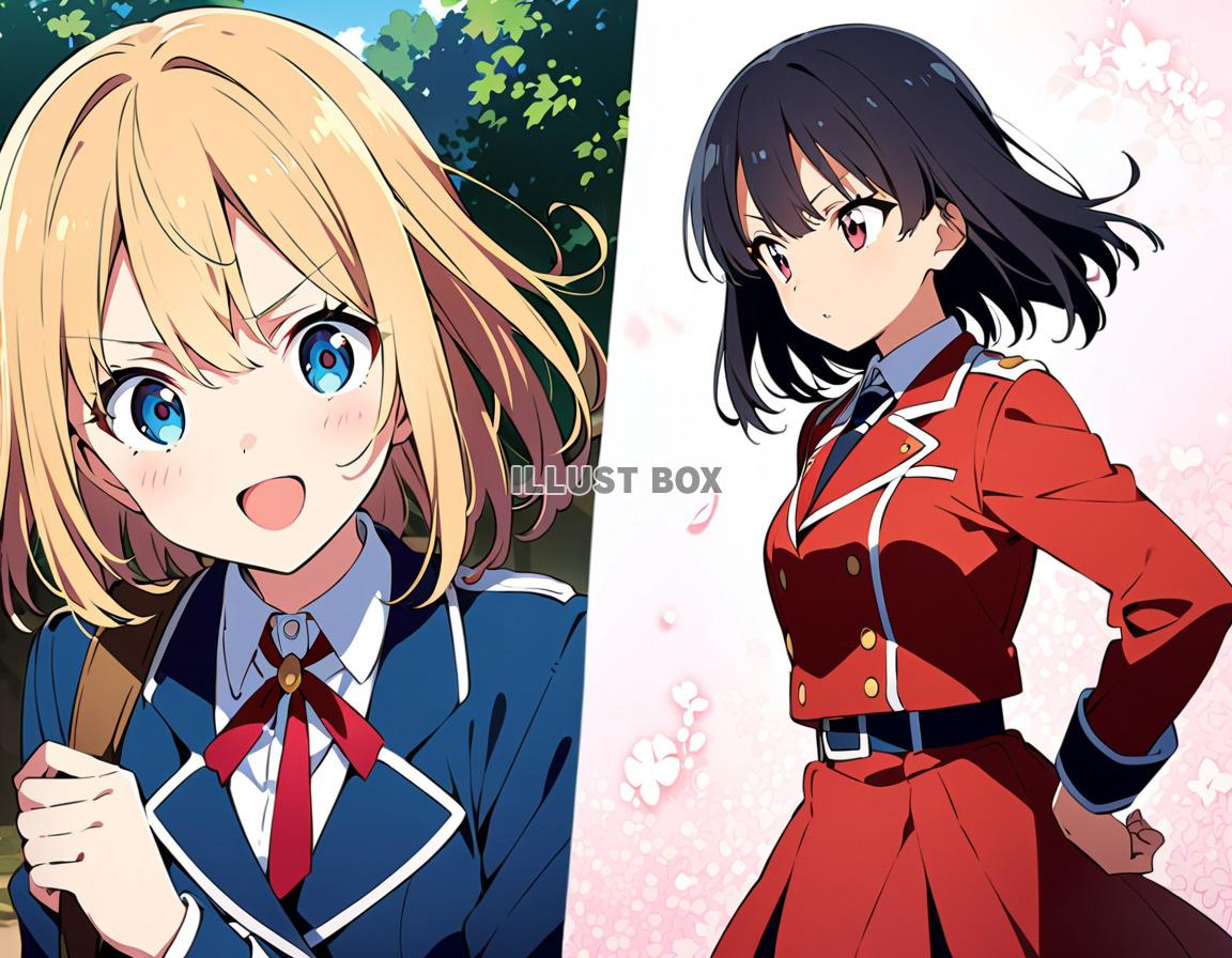 女子高生　イラスト